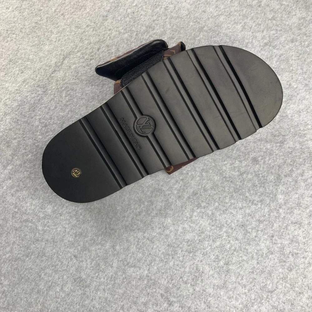 Louis Vuitton Pool Pillow Sandal Women 42 Brown Kusama Monogram Slides - Picture 5 of 16